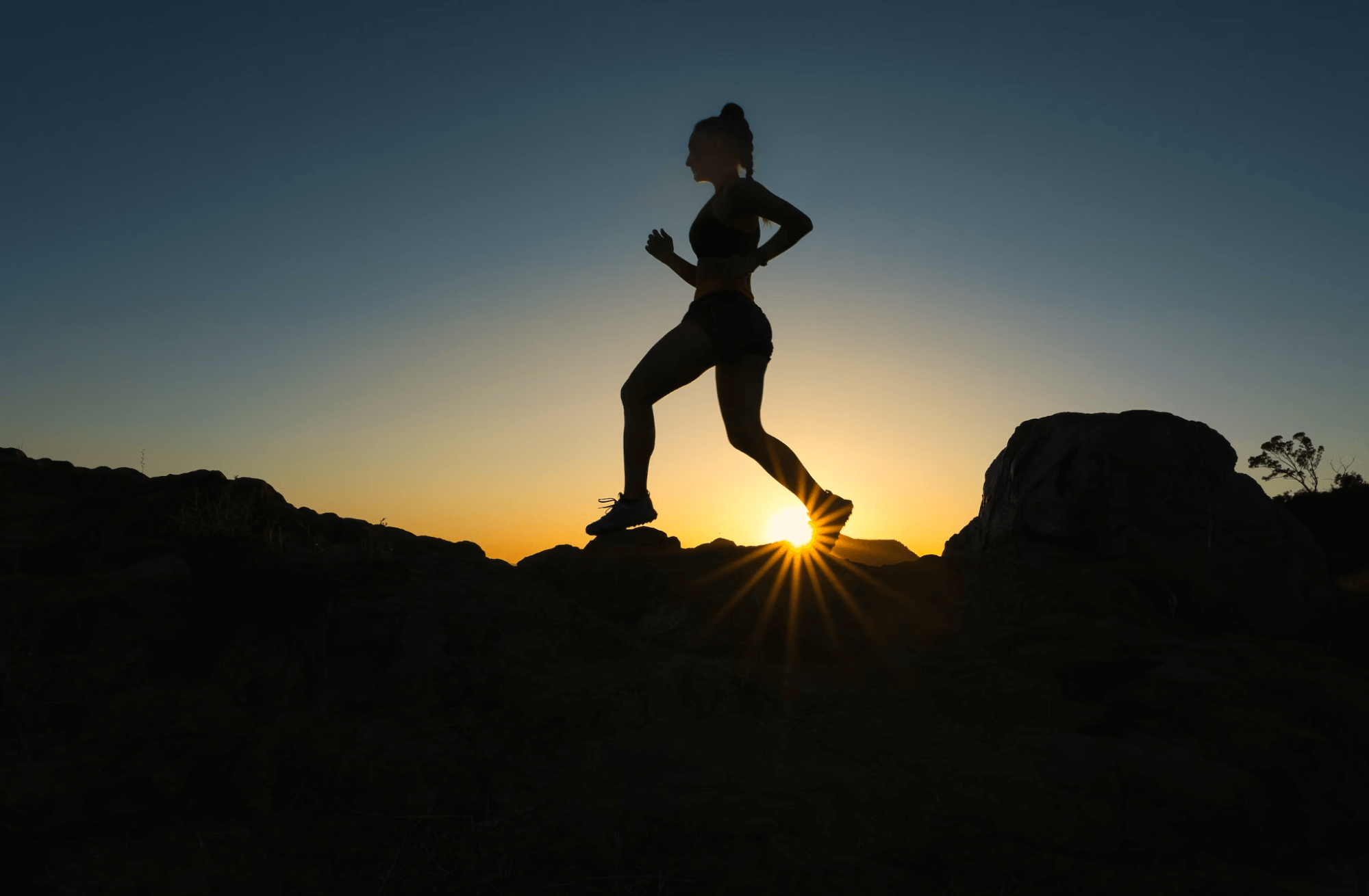 Woman starting the day great by jogging