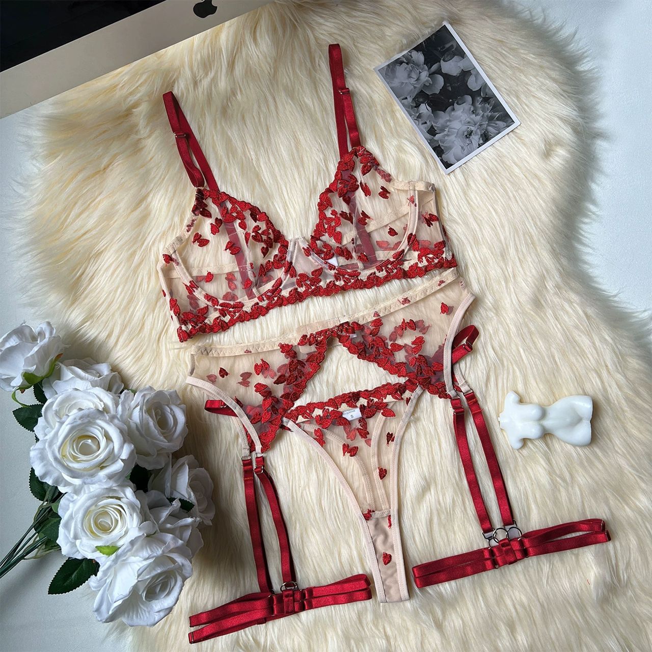Love in Bloom Underwired 4 Piece Lingerie Set