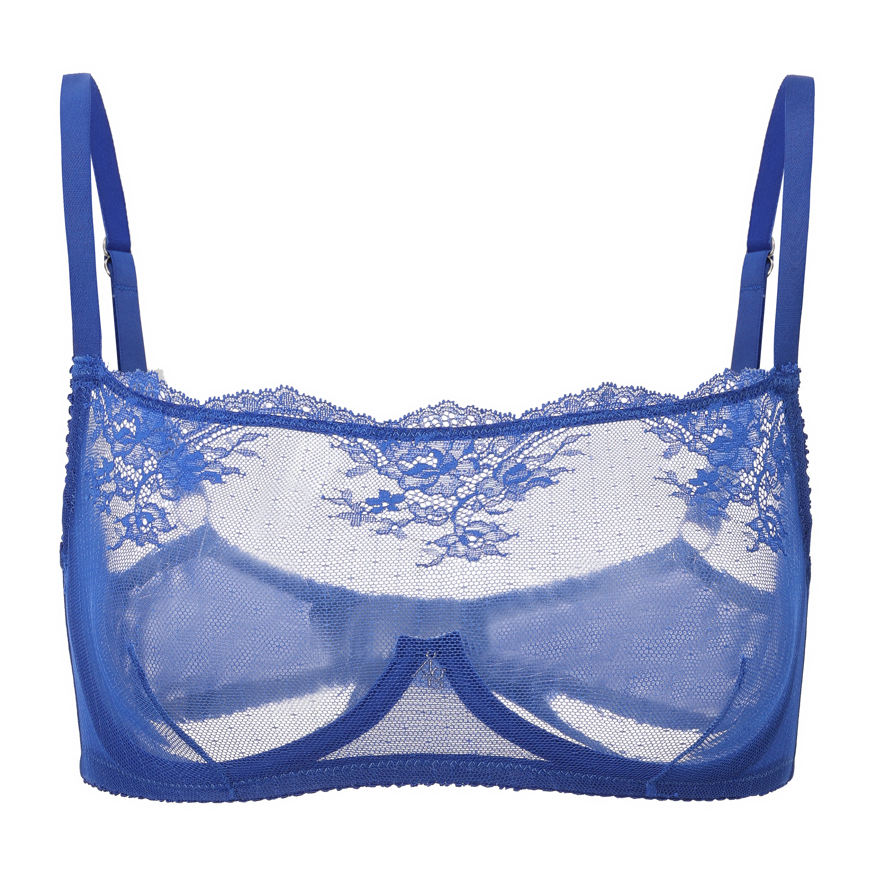 Kim High Neck Sheer Lace Underwire Bra