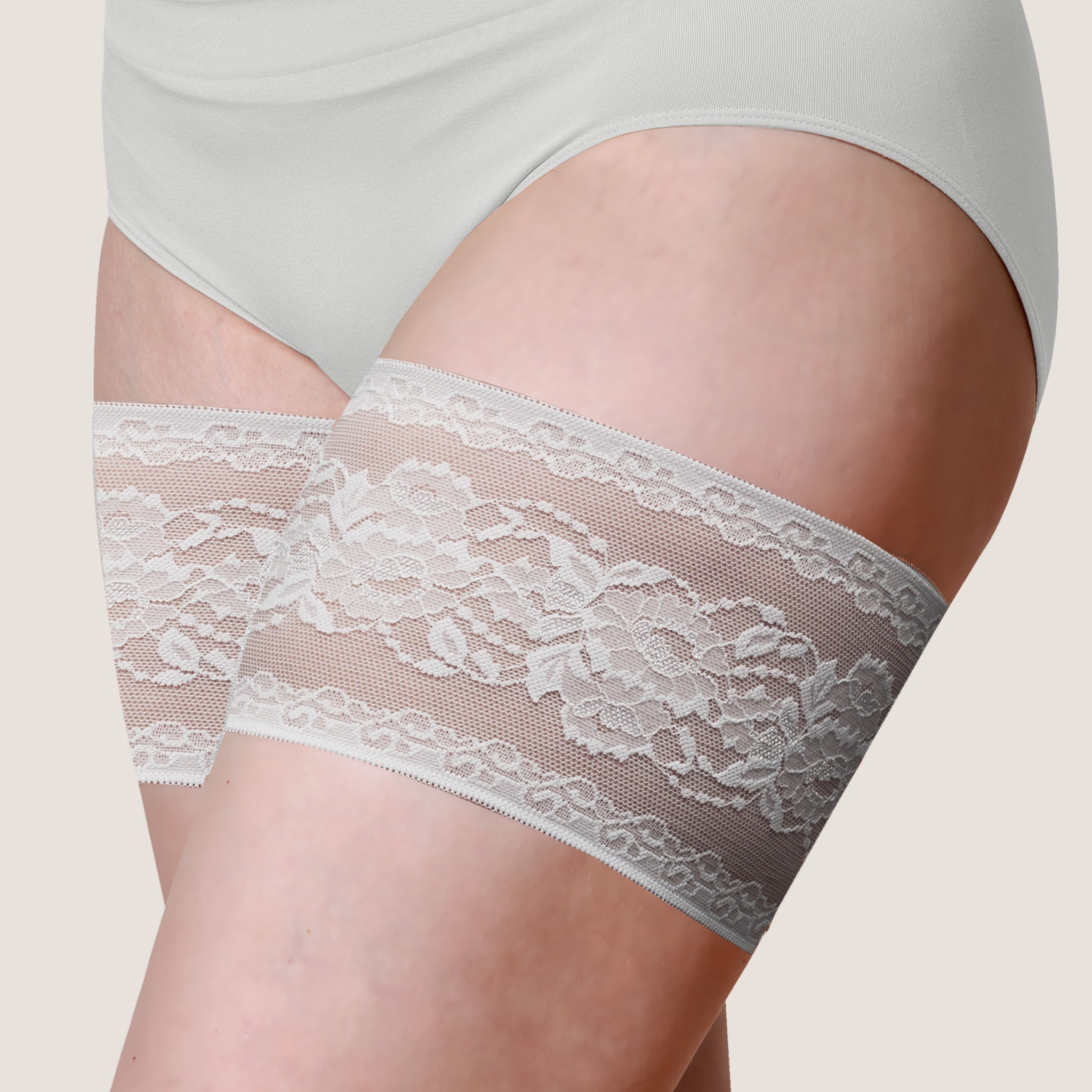 Peony Thigh Bands by Bandelettes® | White