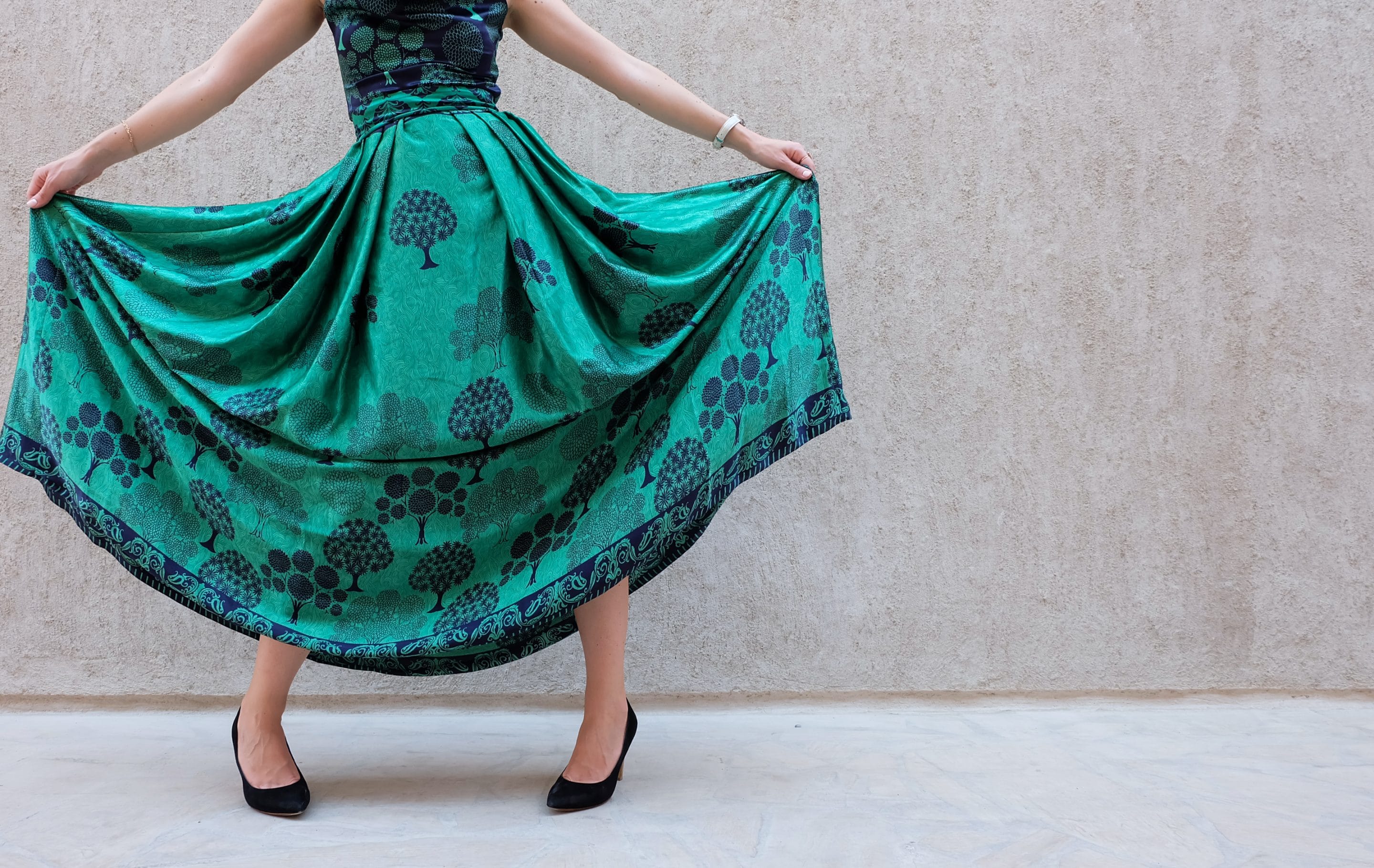 woman in a dress