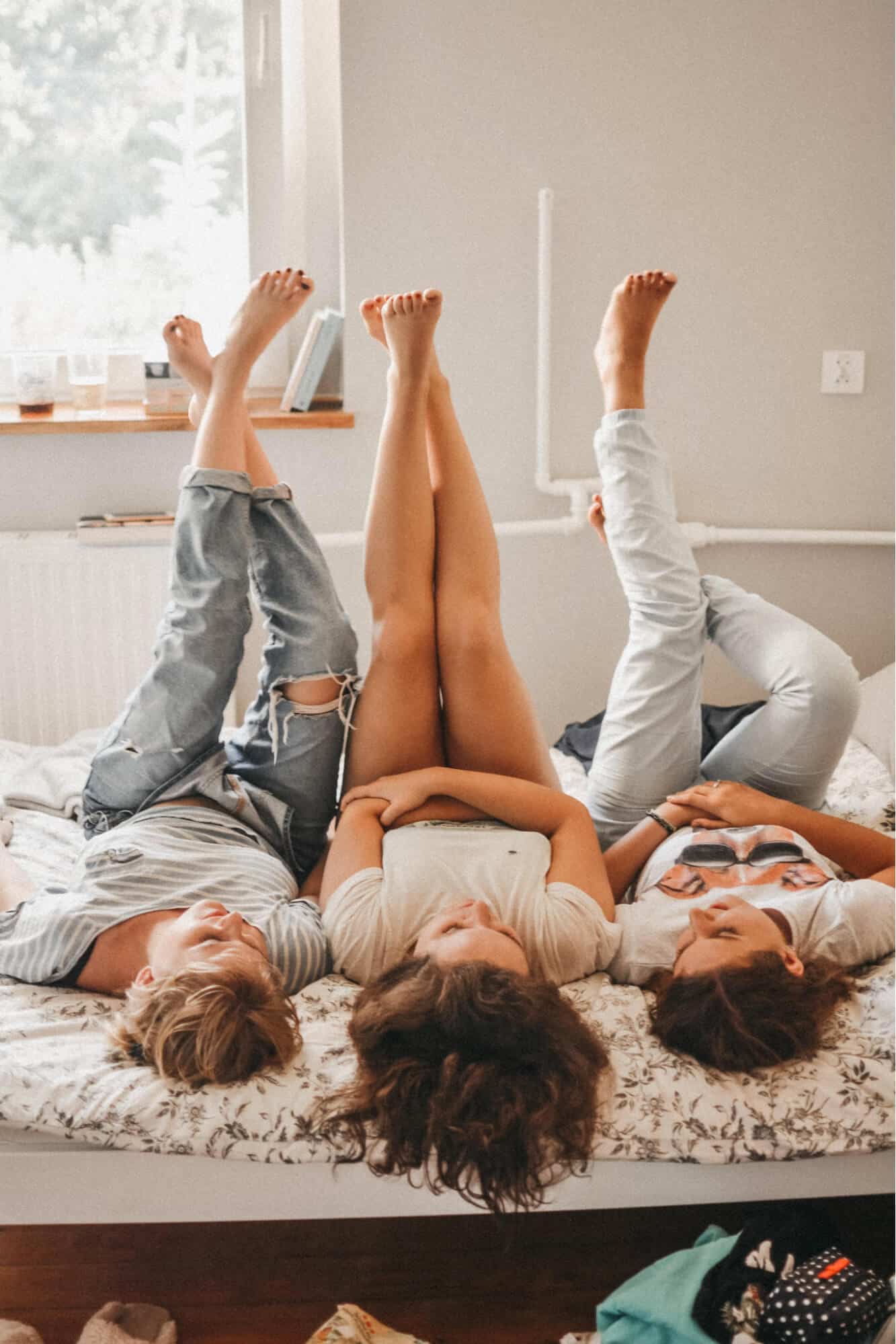 Women lifting their feet